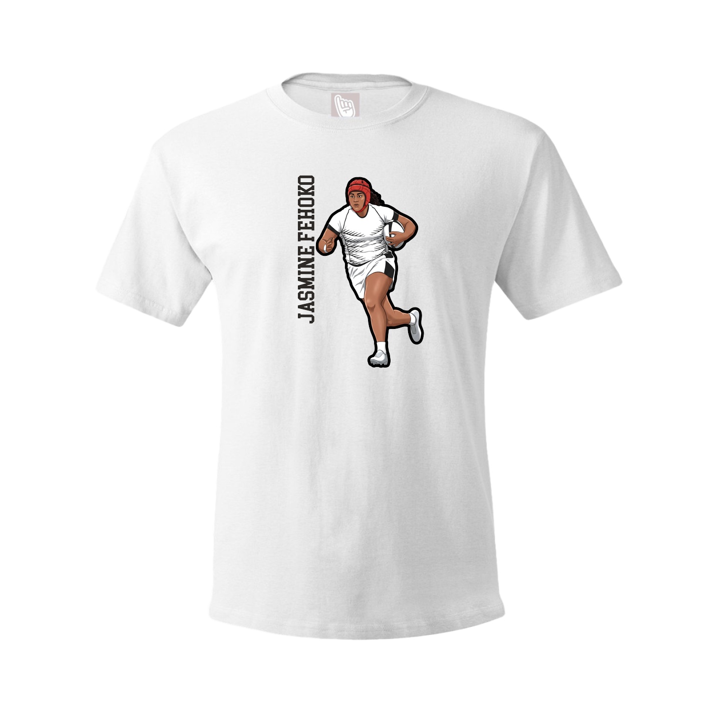 Tee — Name Vertical in White