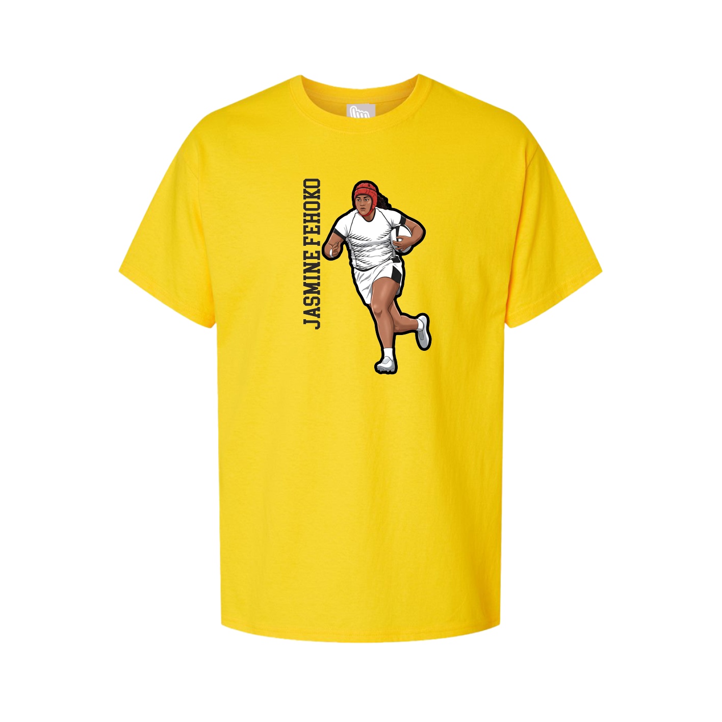 Youth Tee — Name Vertical in Gold