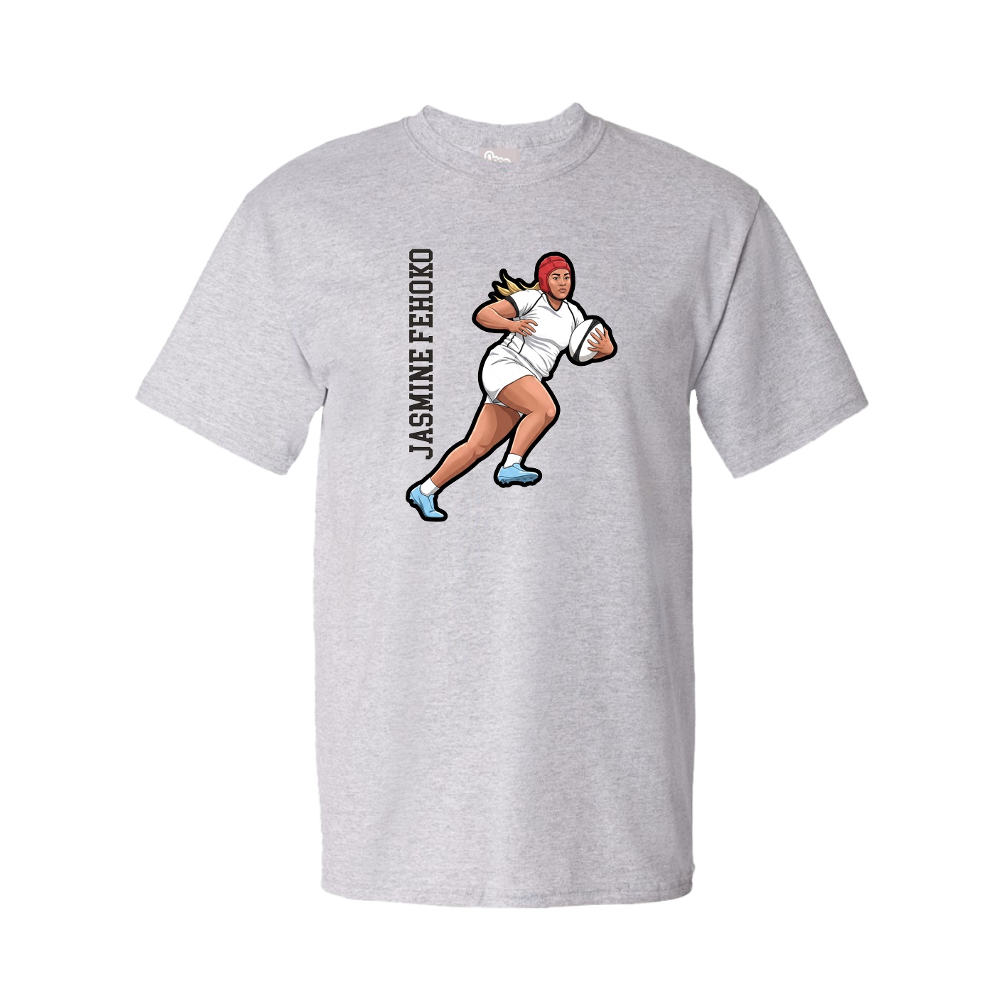 Tee — Name Vertical in Grey
