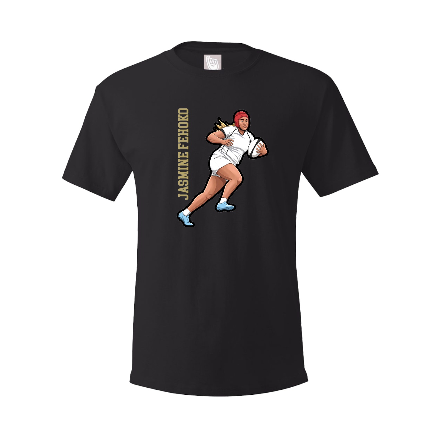 Youth Tee — Name Vertical in Black