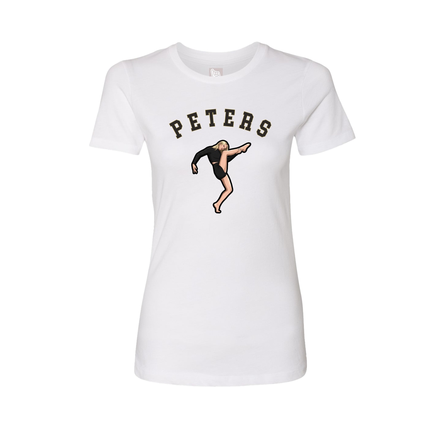 Fitted Women's Tee — Shirsey Arch in White