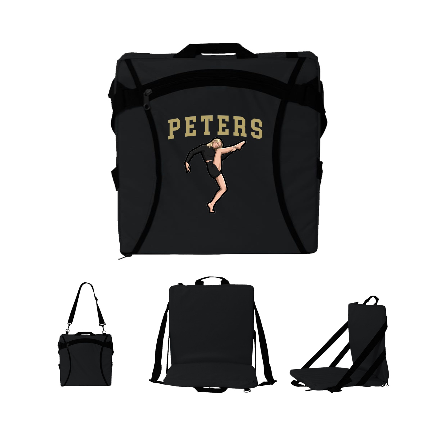 Folding Stadium Seat — Shirsey in Black