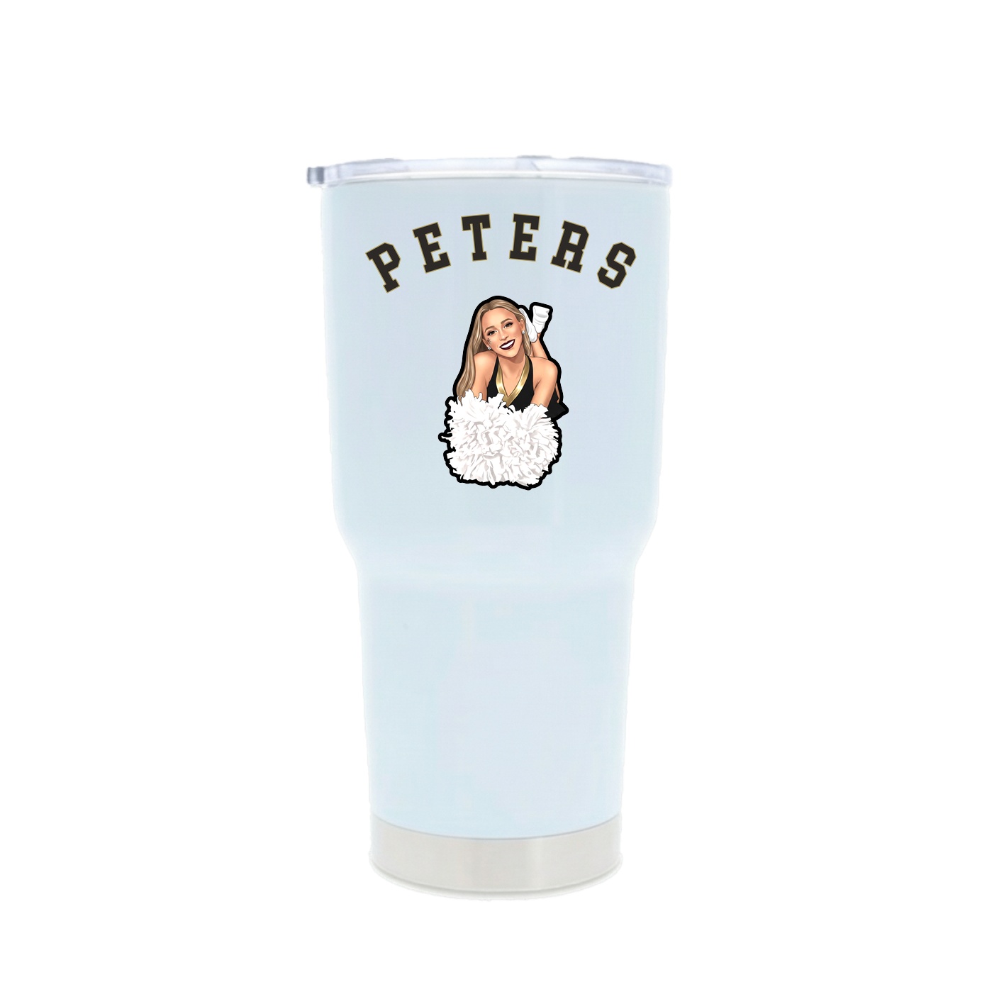 30oz Stainless Steel Tumbler — Shirsey Arch in White
