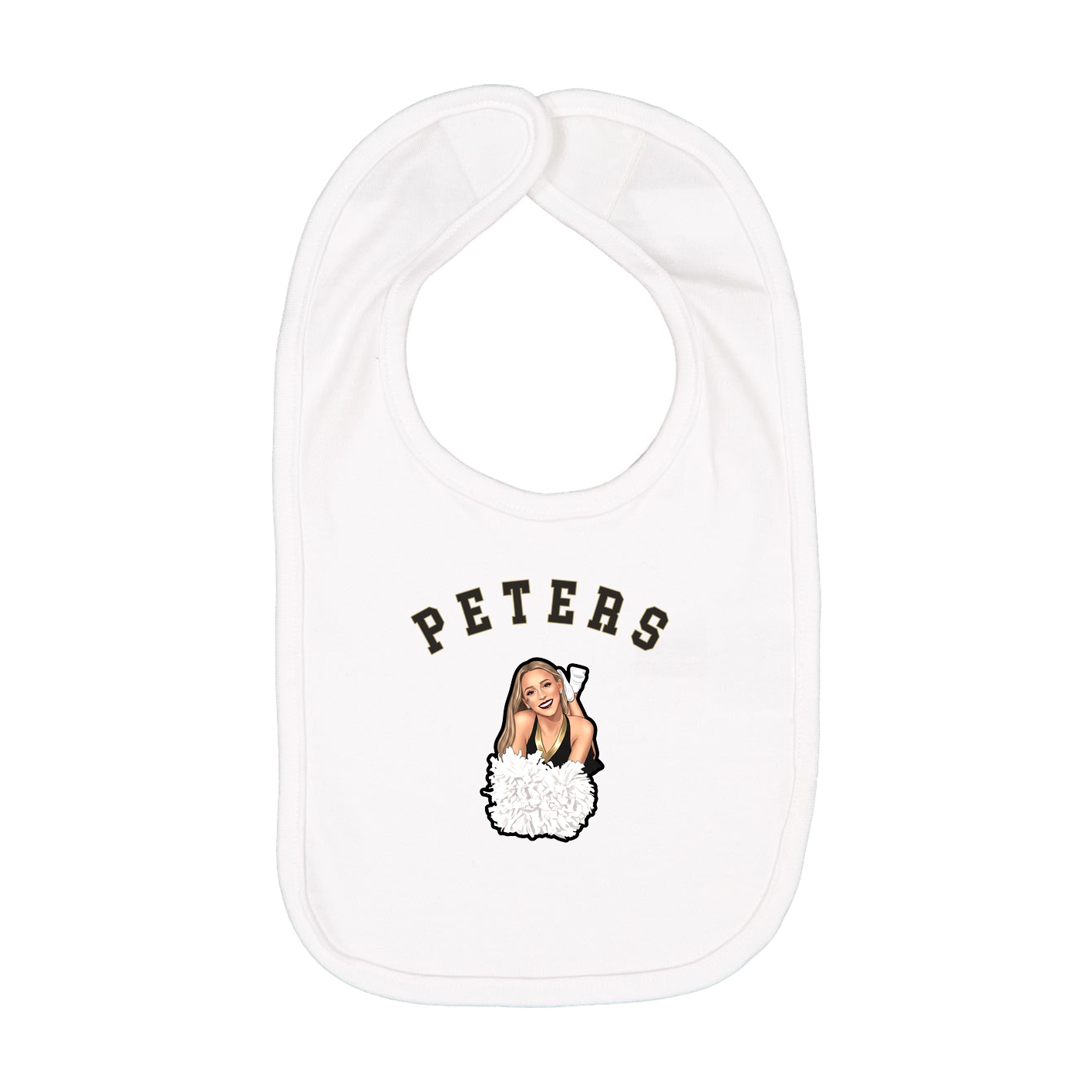 Infant Bib — Shirsey Arch in White
