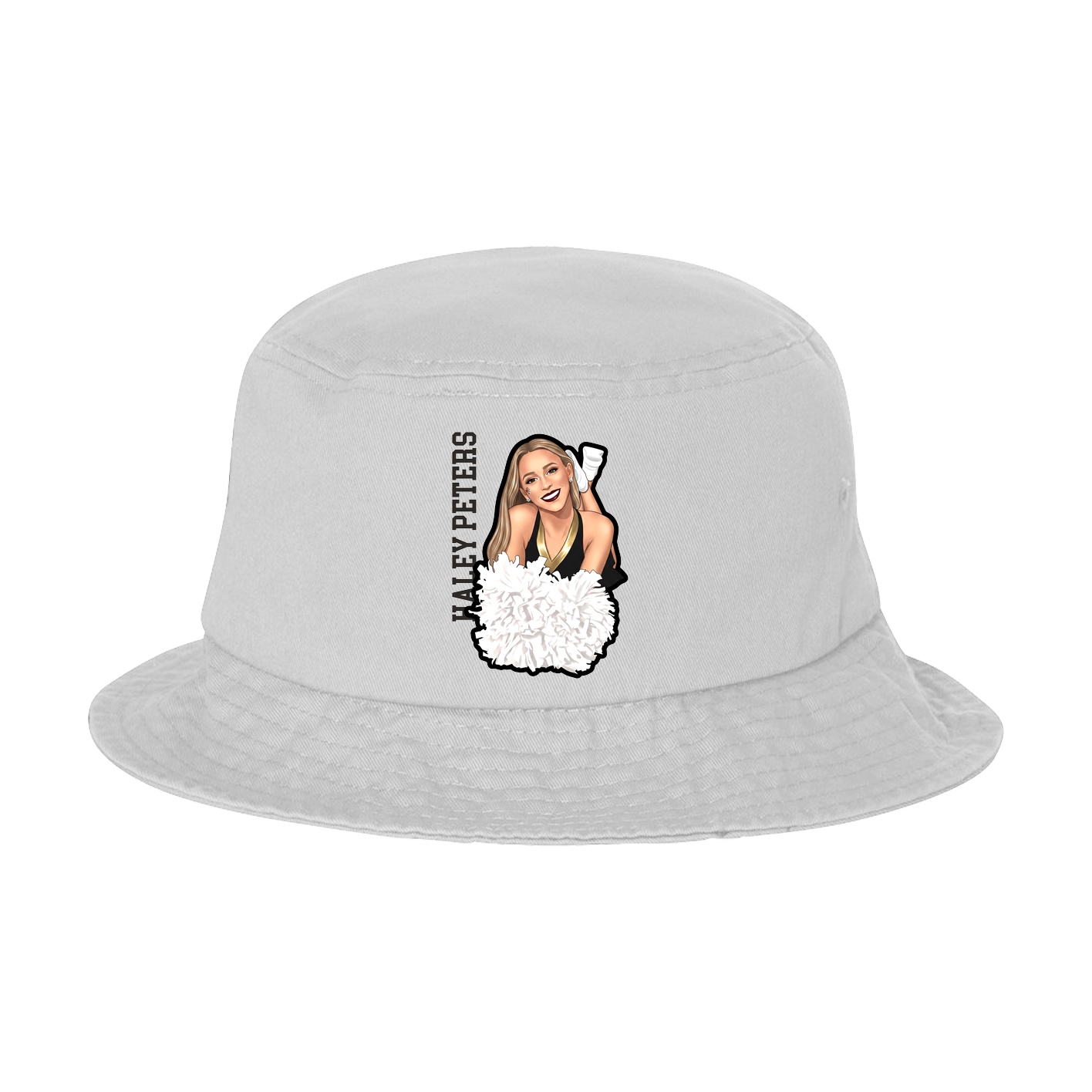 Bucket Cap — Name Vertical in White