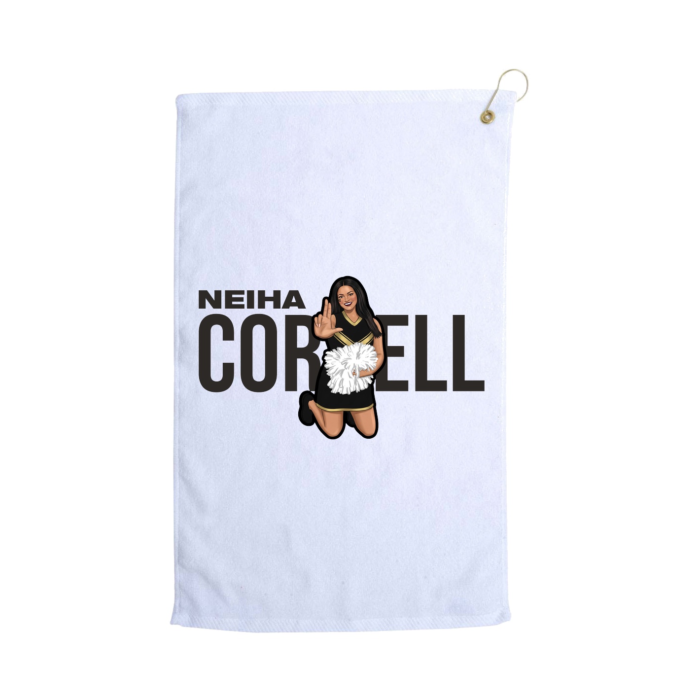 Golf Towel — Player Name in White
