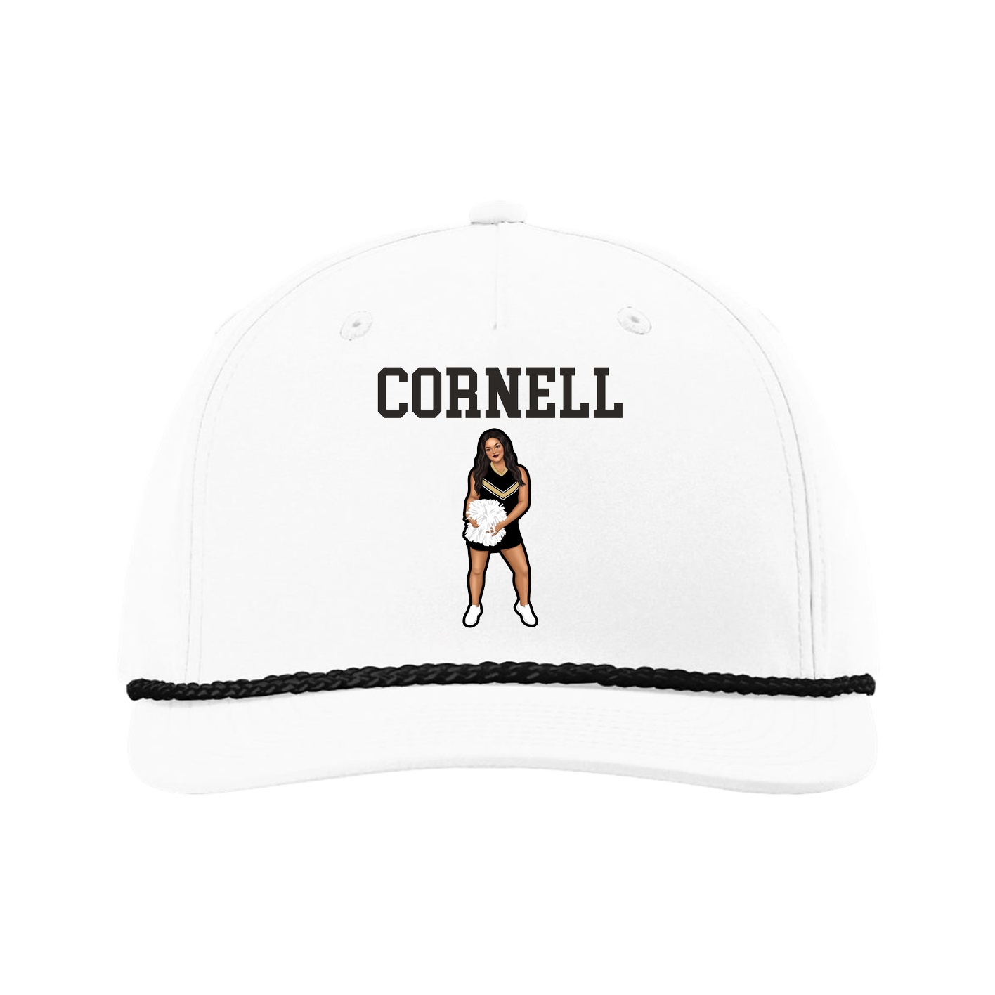 Five-Panel Classic Rope Cap — Shirsey in White