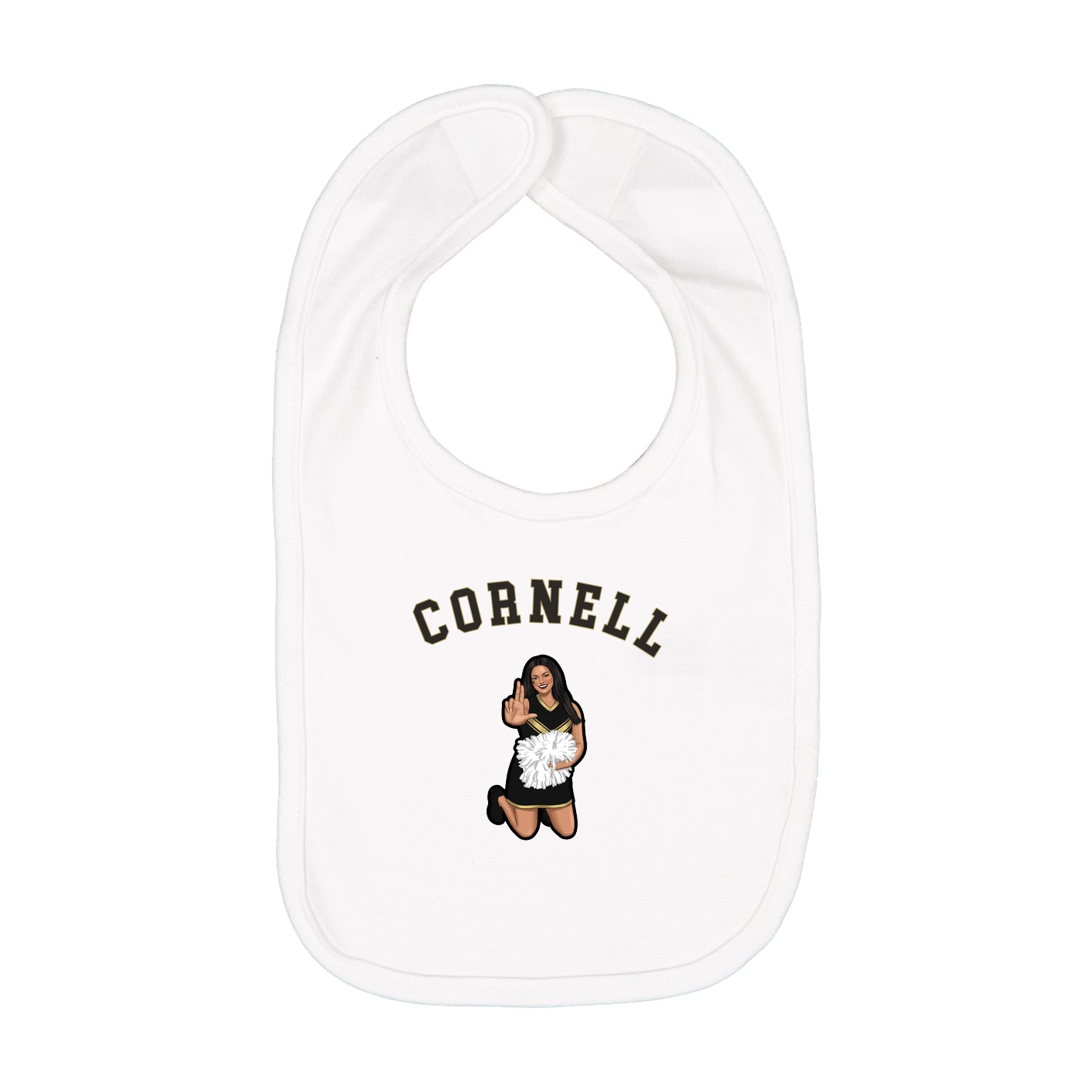 Infant Bib — Shirsey Arch in White