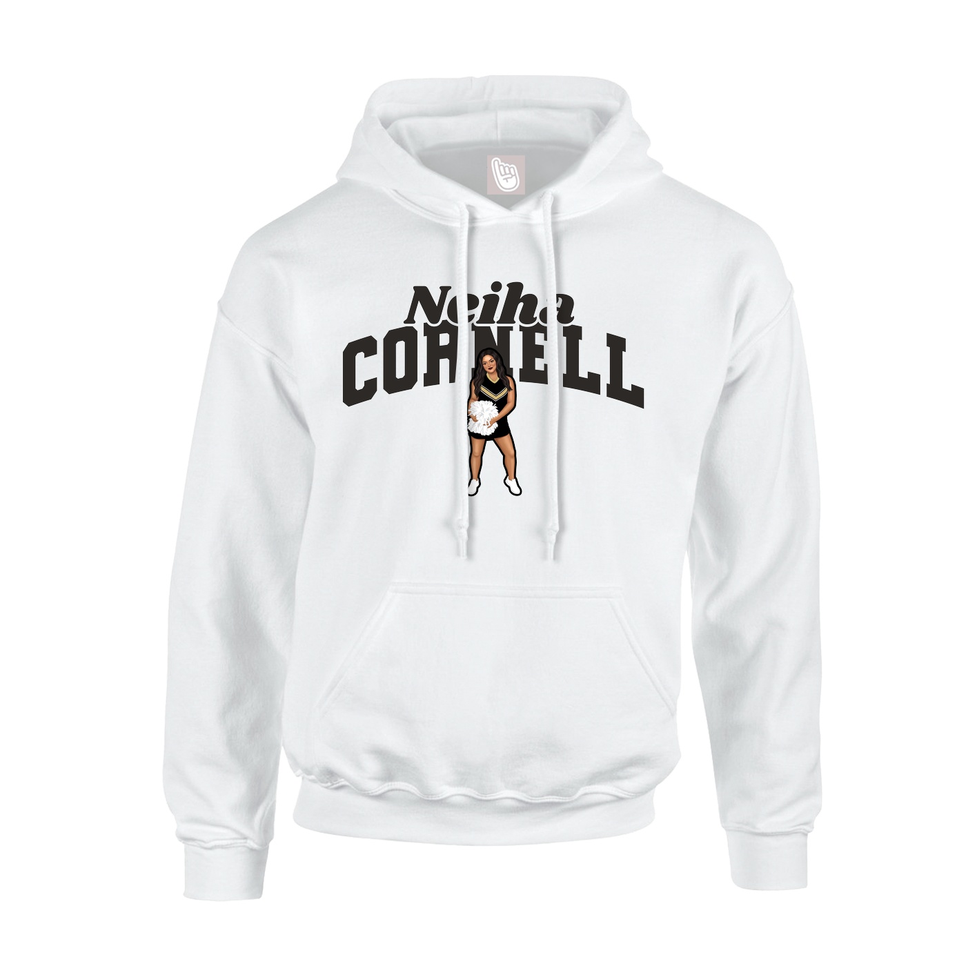 Youth Hoodie — Signature Arch in White