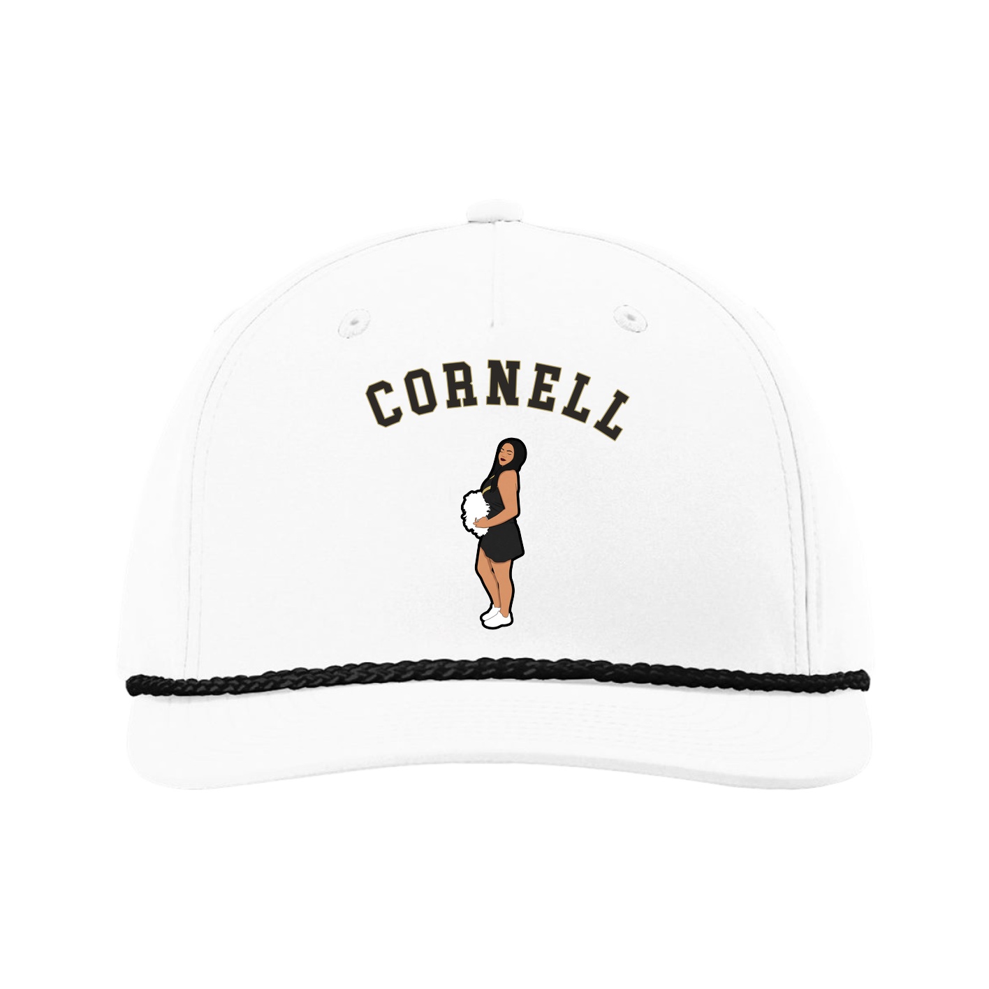 Five-Panel Classic Rope Cap — Shirsey Arch in White
