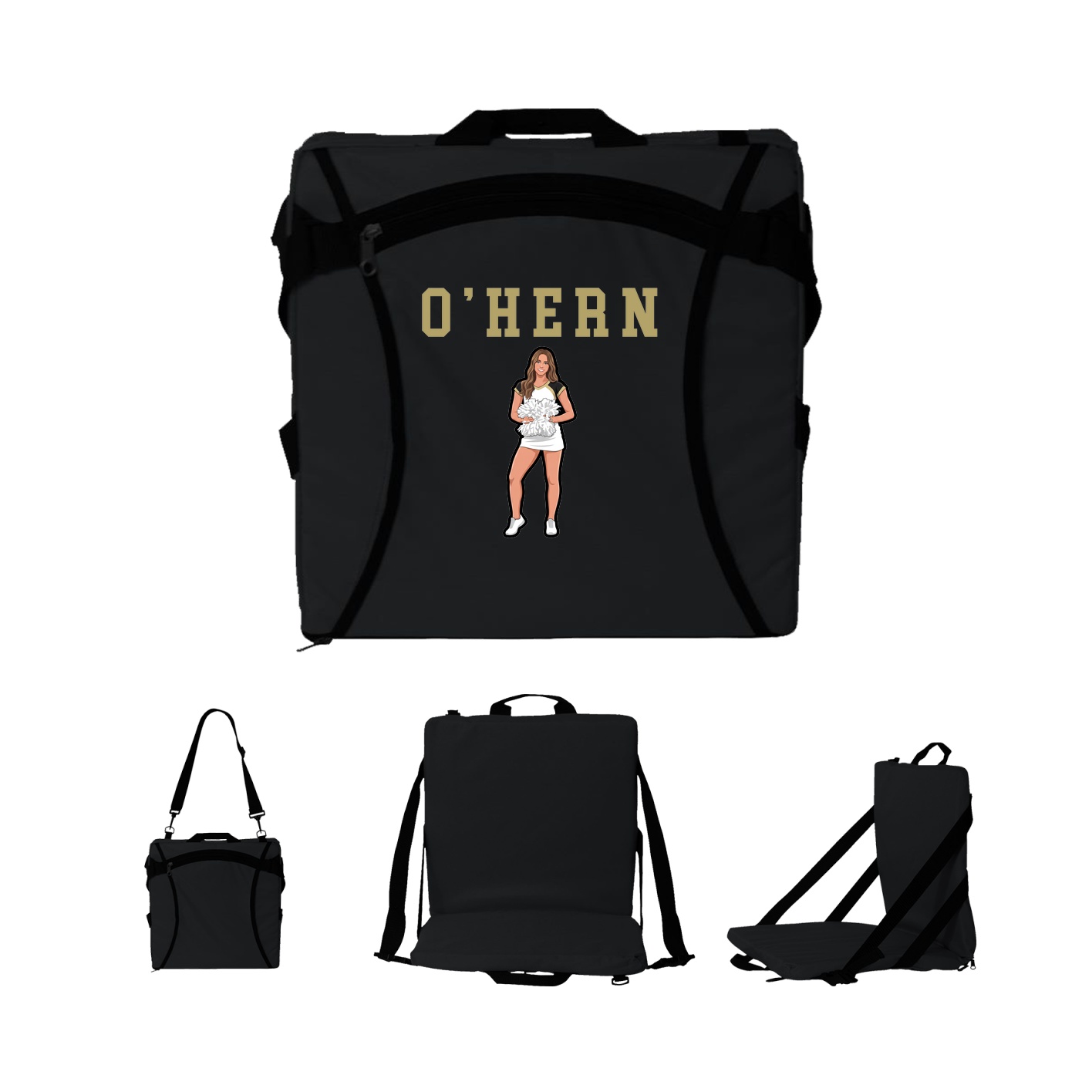 Folding Stadium Seat — Shirsey in Black