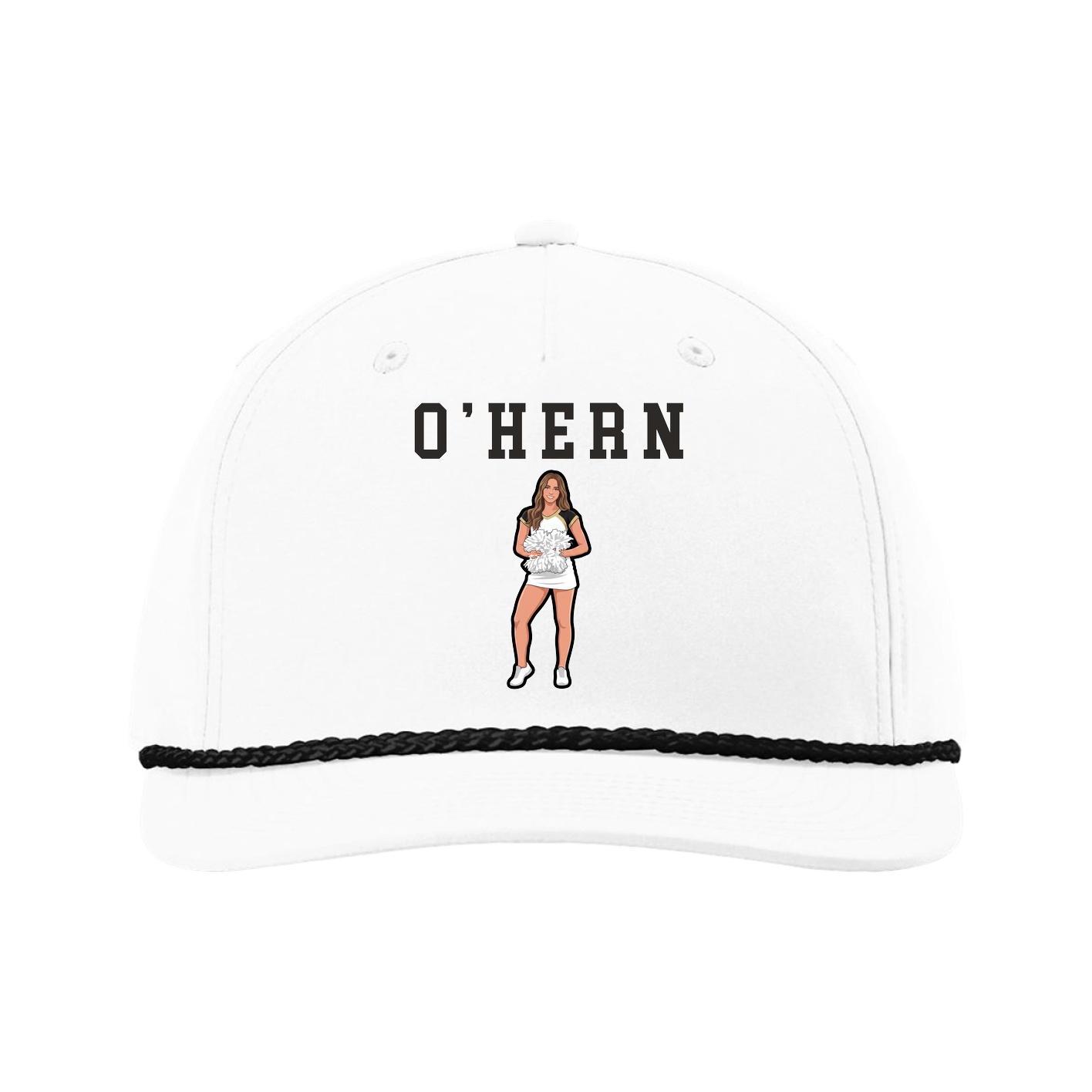 Five-Panel Classic Rope Cap — Shirsey in White