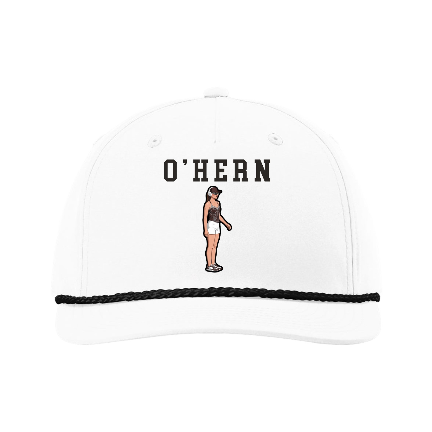Five-Panel Classic Rope Cap — Shirsey in White