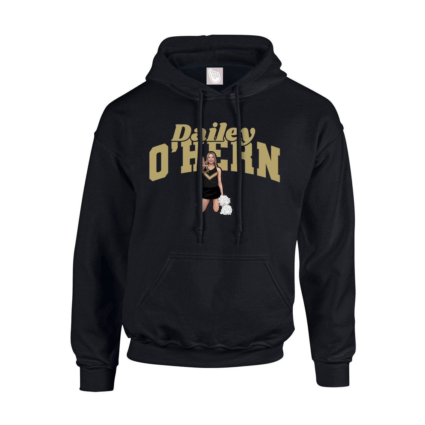 Youth Hoodie — Signature Arch in Black