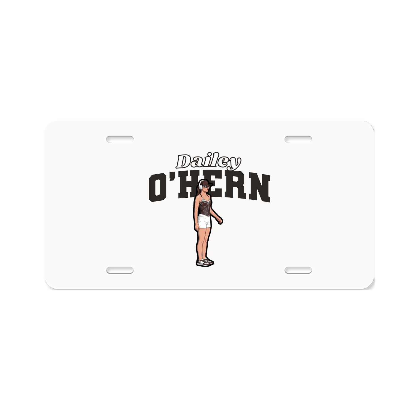 License Plate — Name Arch in Classic