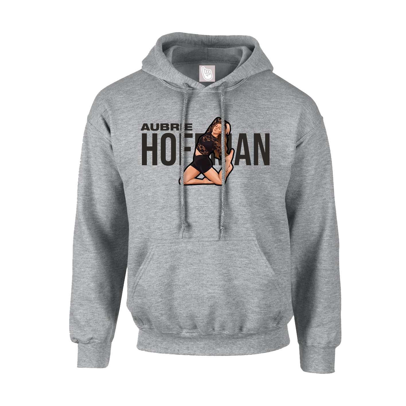 Hoodie — Player Name in Grey
