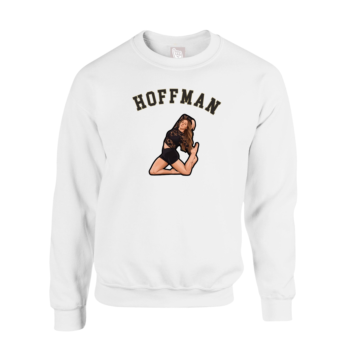Fleece Crew — Shirsey Arch in White