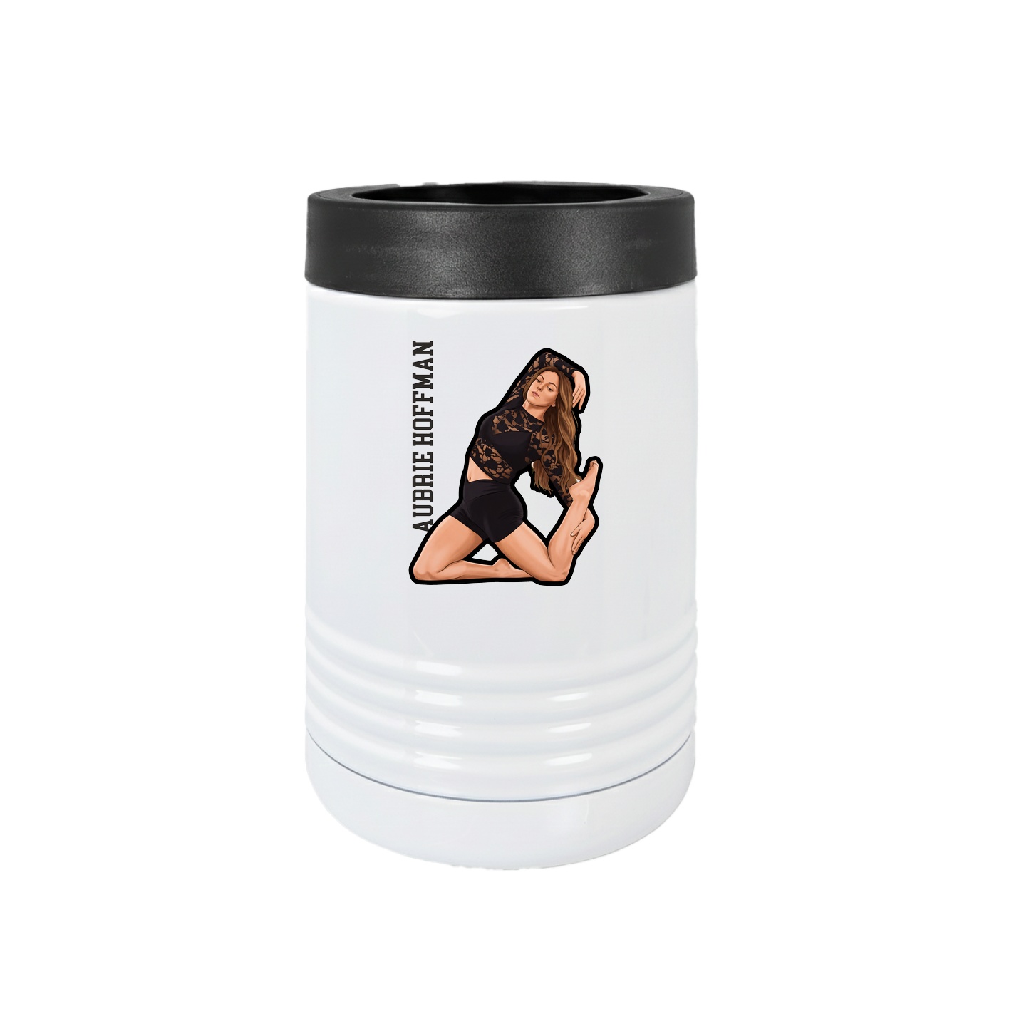 Beverage Holder — Name Vertical in White