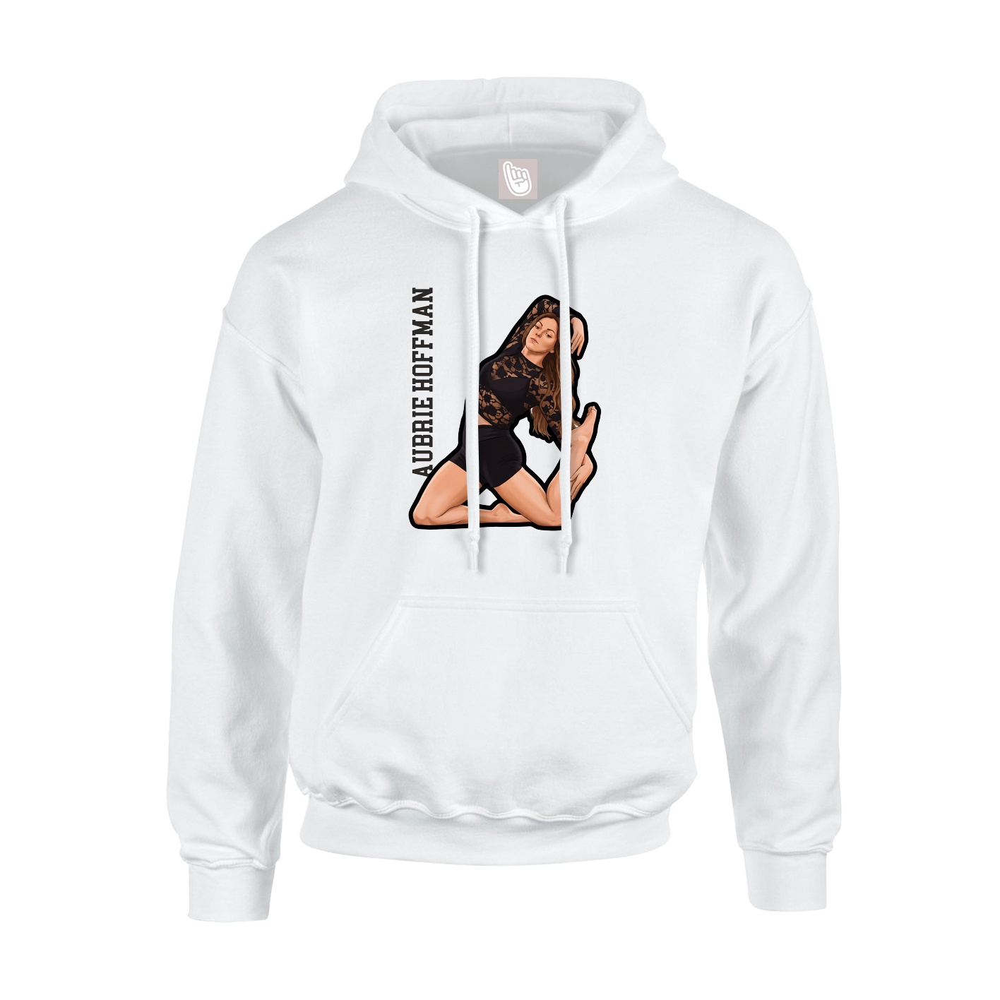 Youth Hoodie — Name Vertical in White