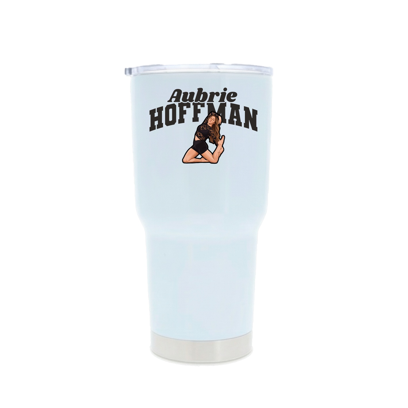30oz Stainless Steel Tumbler — Signature Arch in White