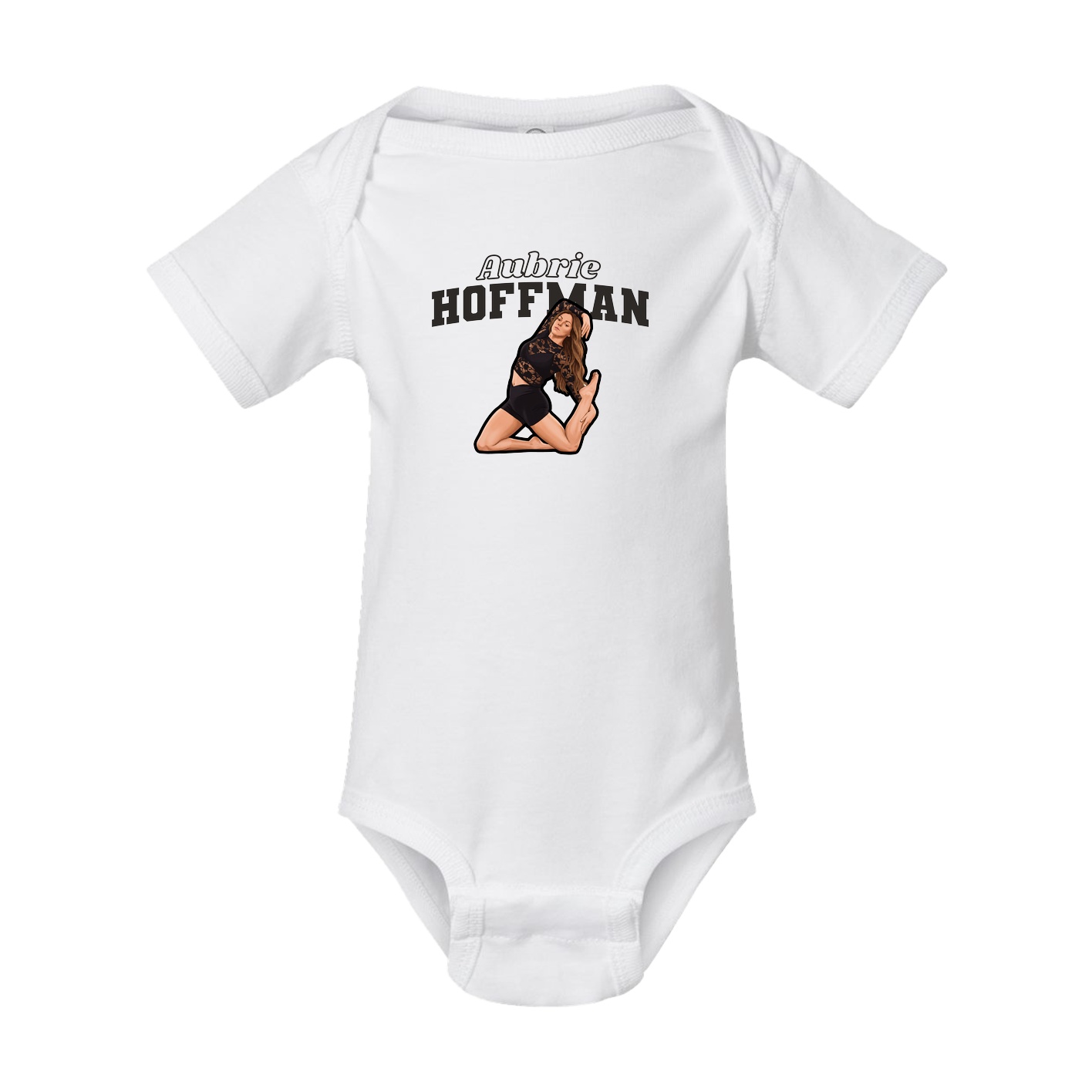 Baby Onesie — Name Arch in White