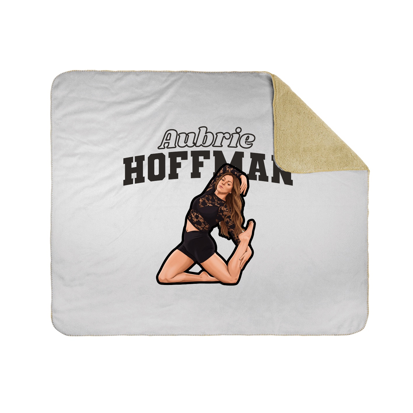 Throw Blanket — Name Arch in White