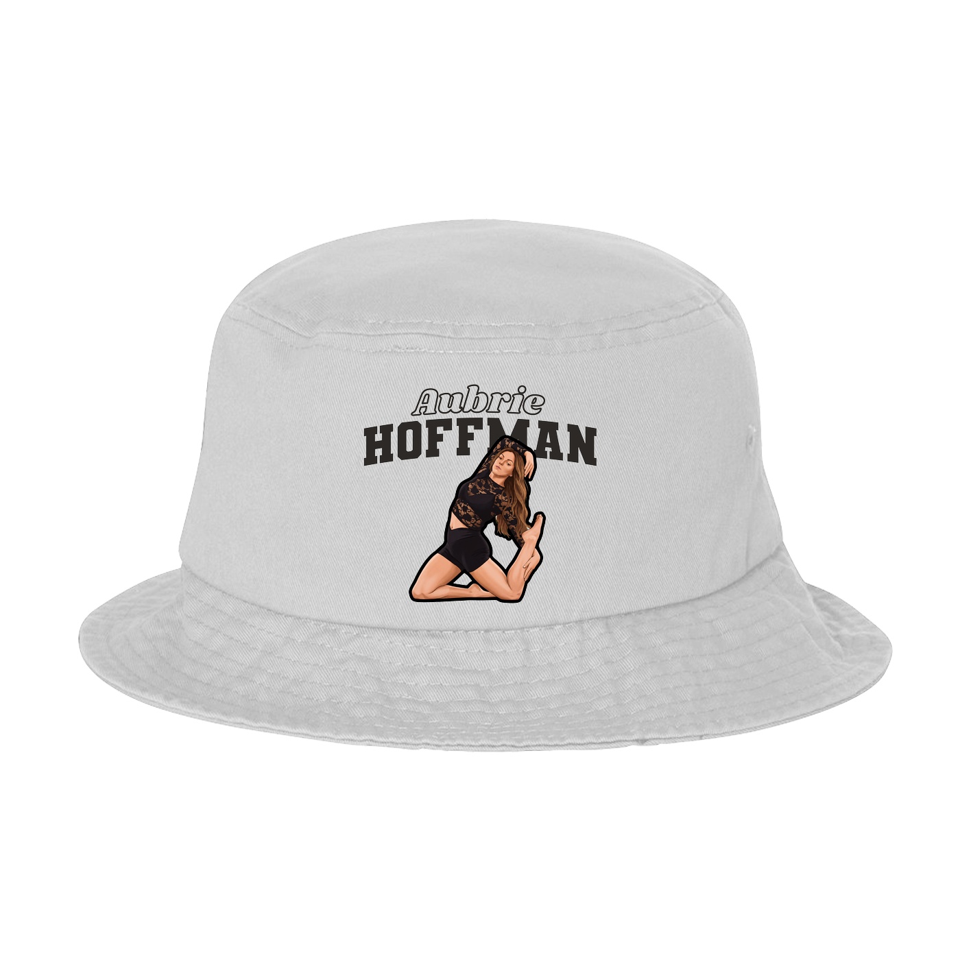 Bucket Cap — Name Arch in White
