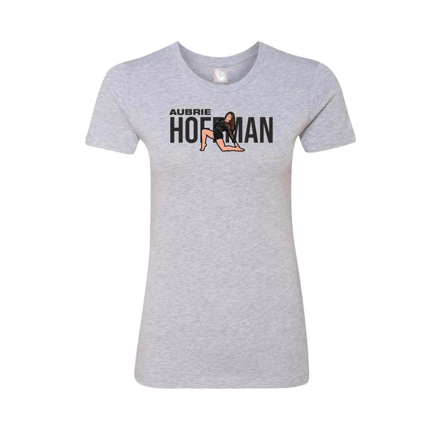 Fitted Women's Tee — Player Name in Grey