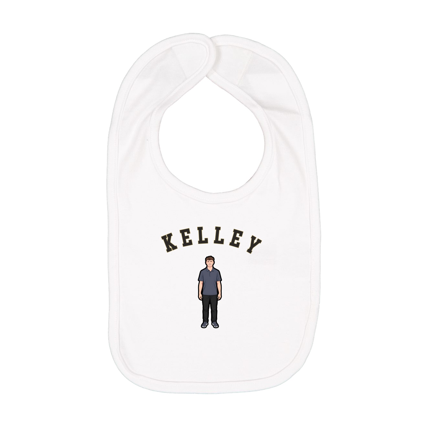 Infant Bib — Shirsey Arch in White