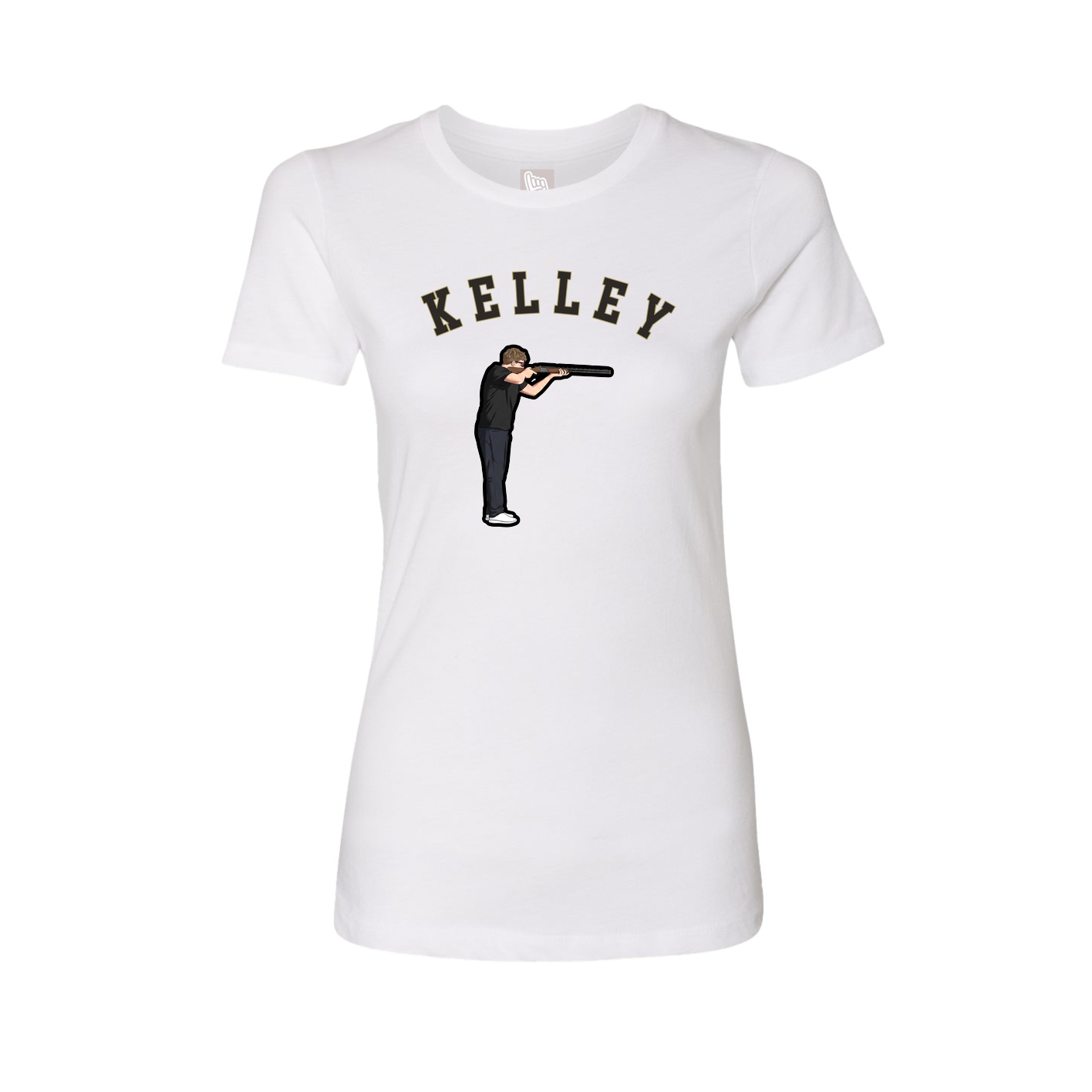 Fitted Women's Tee — Shirsey Arch in White