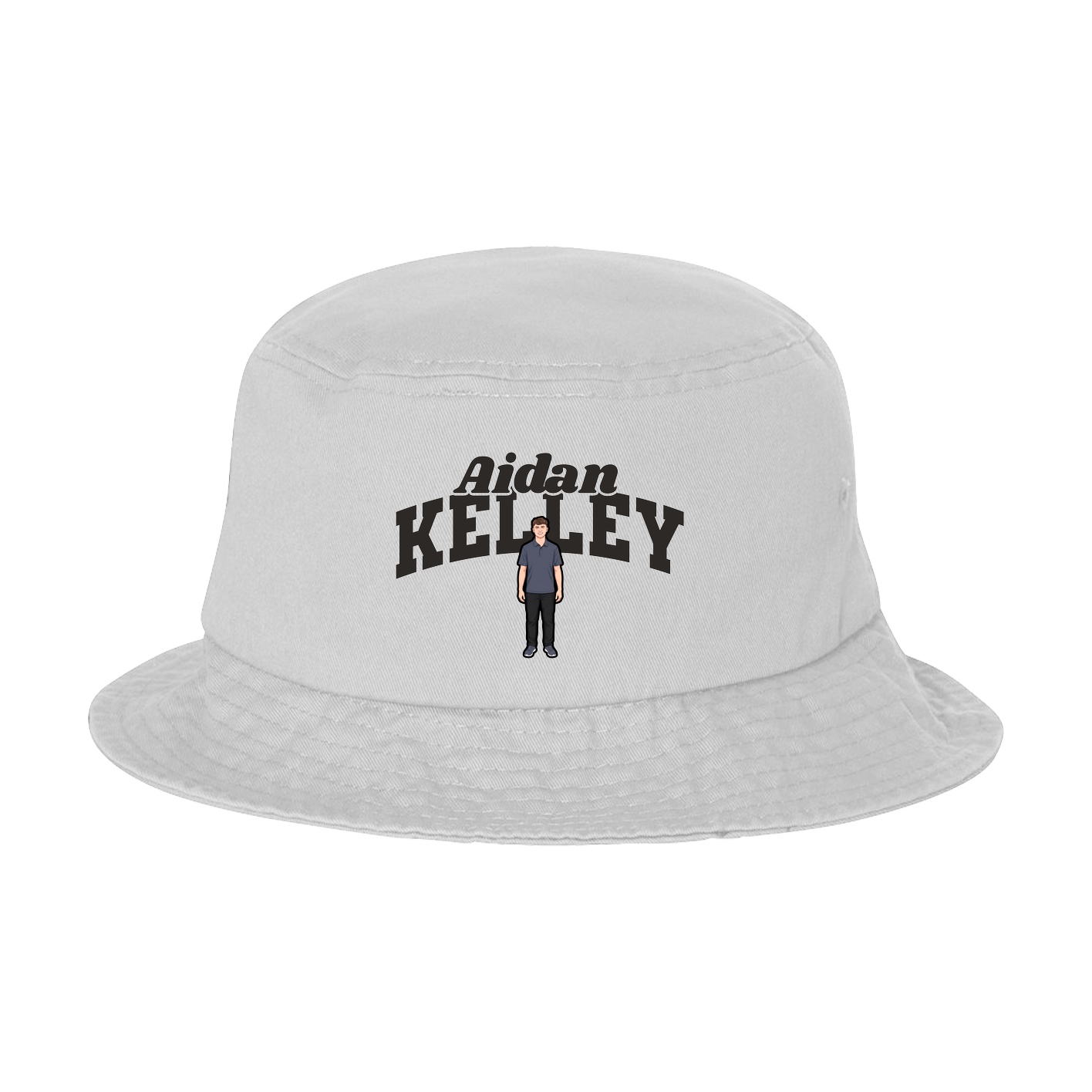 Bucket Cap — Signature Arch in White