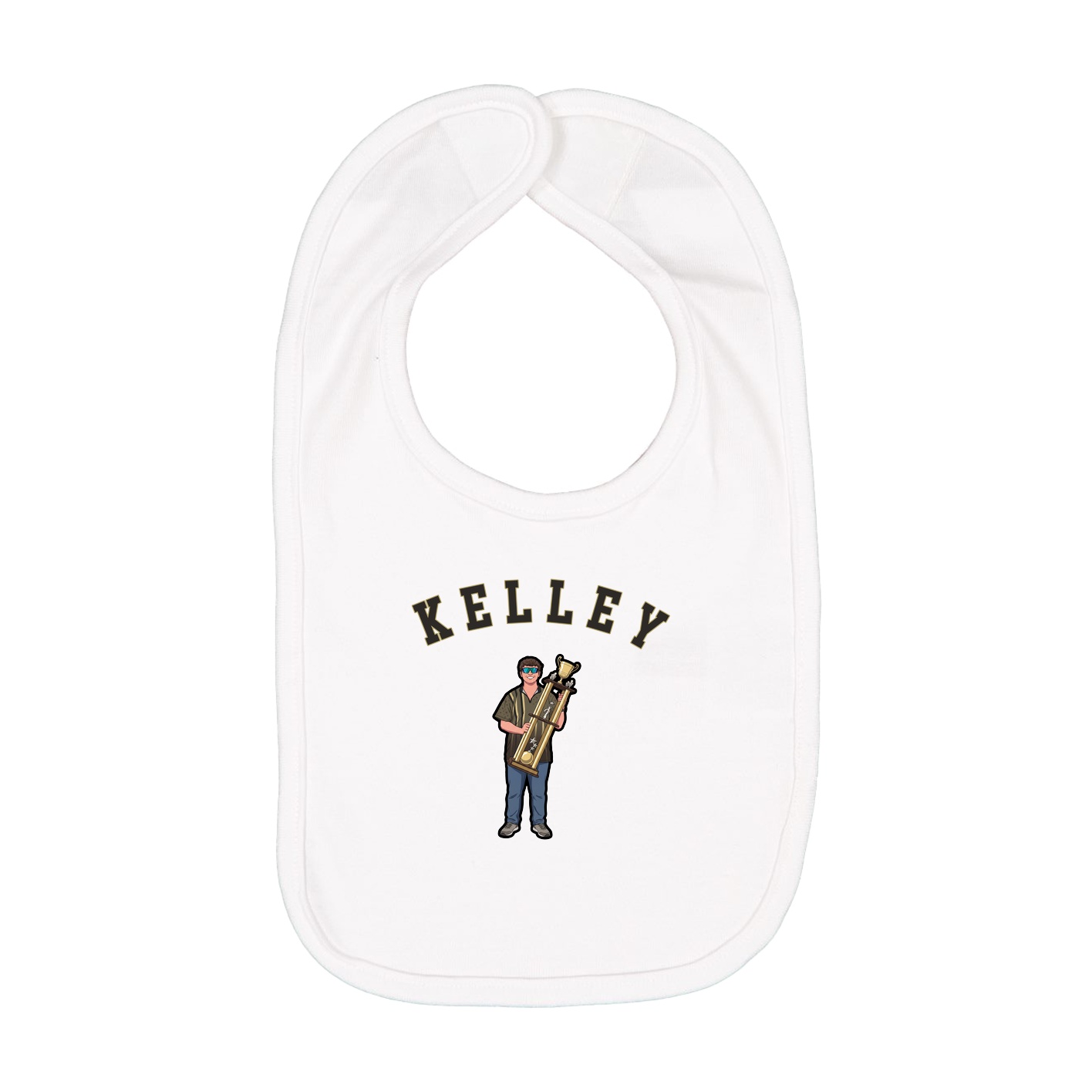 Infant Bib — Shirsey Arch in White