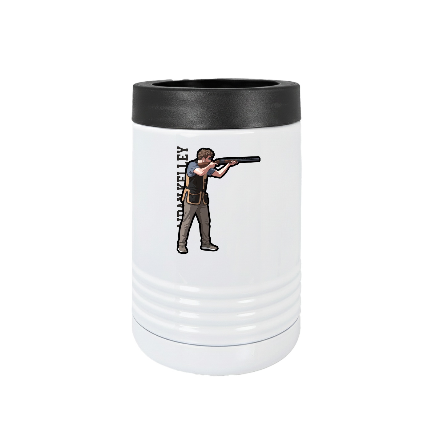 Beverage Holder — Name Vertical in White