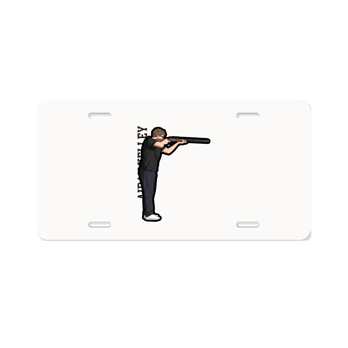 License Plate — Name Vertical in Classic