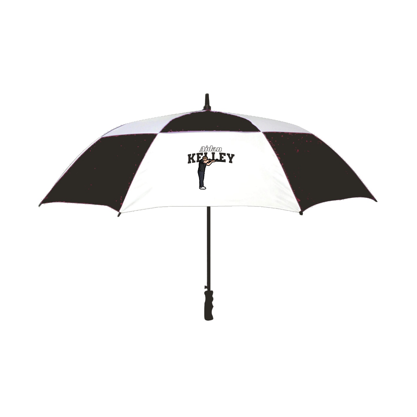 Golf Umbrella — Name Arch in Black