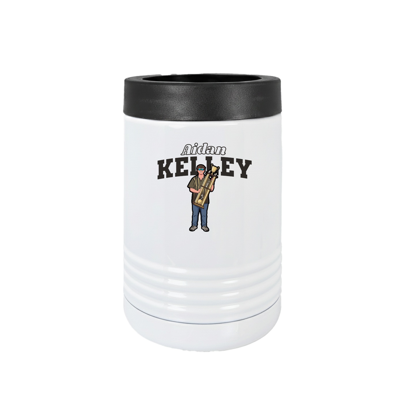 Beverage Holder — Name Arch in White