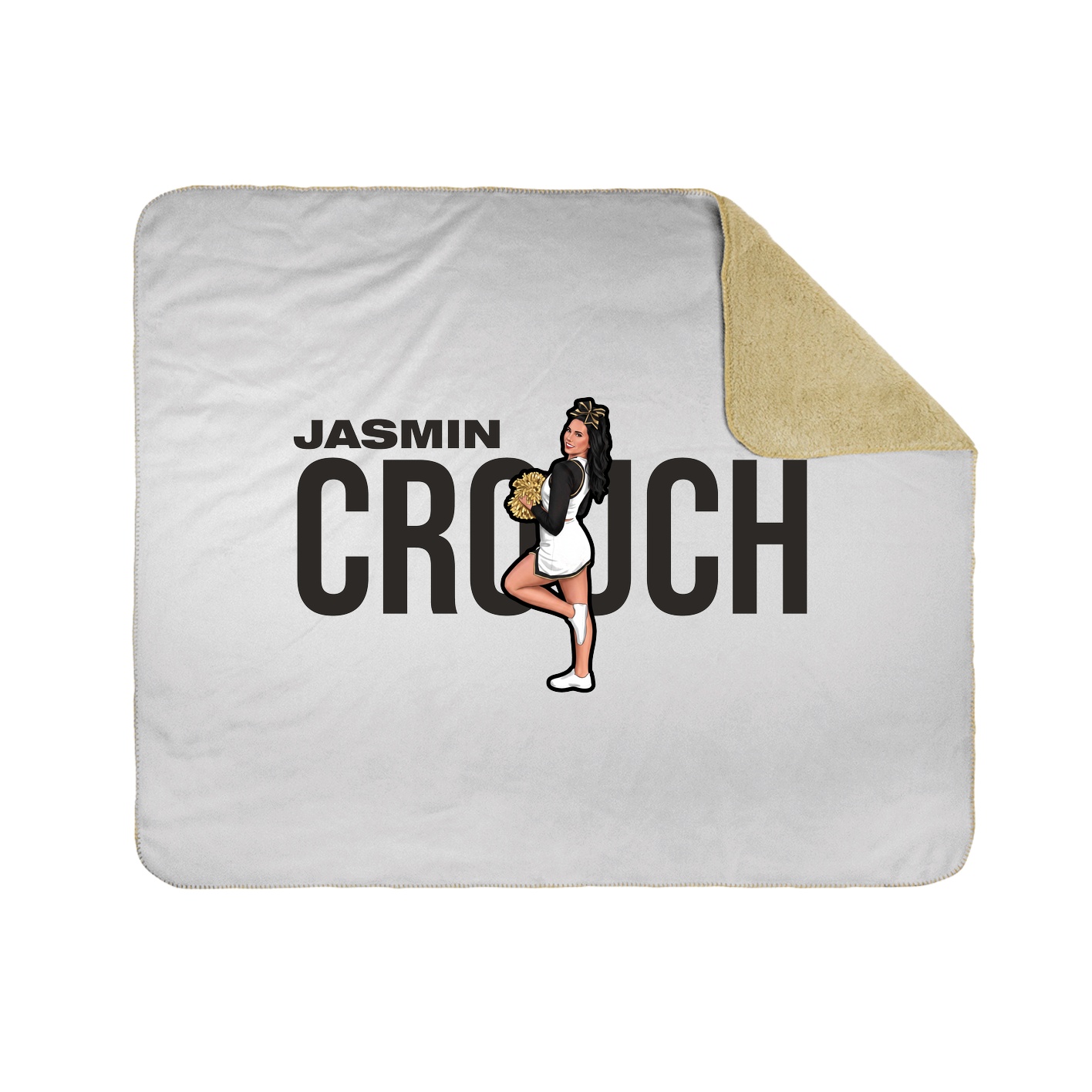Throw Blanket — Player Name in White
