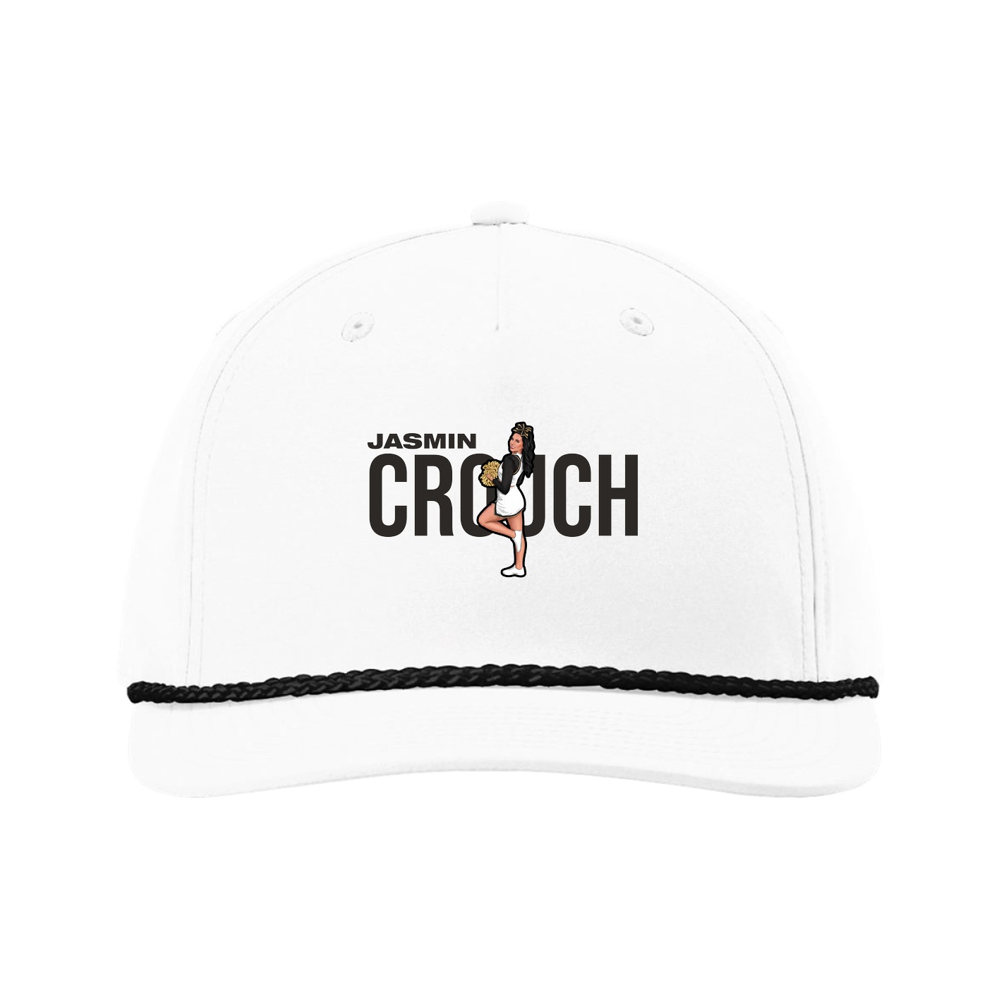 Five-Panel Classic Rope Cap — Player Name in White