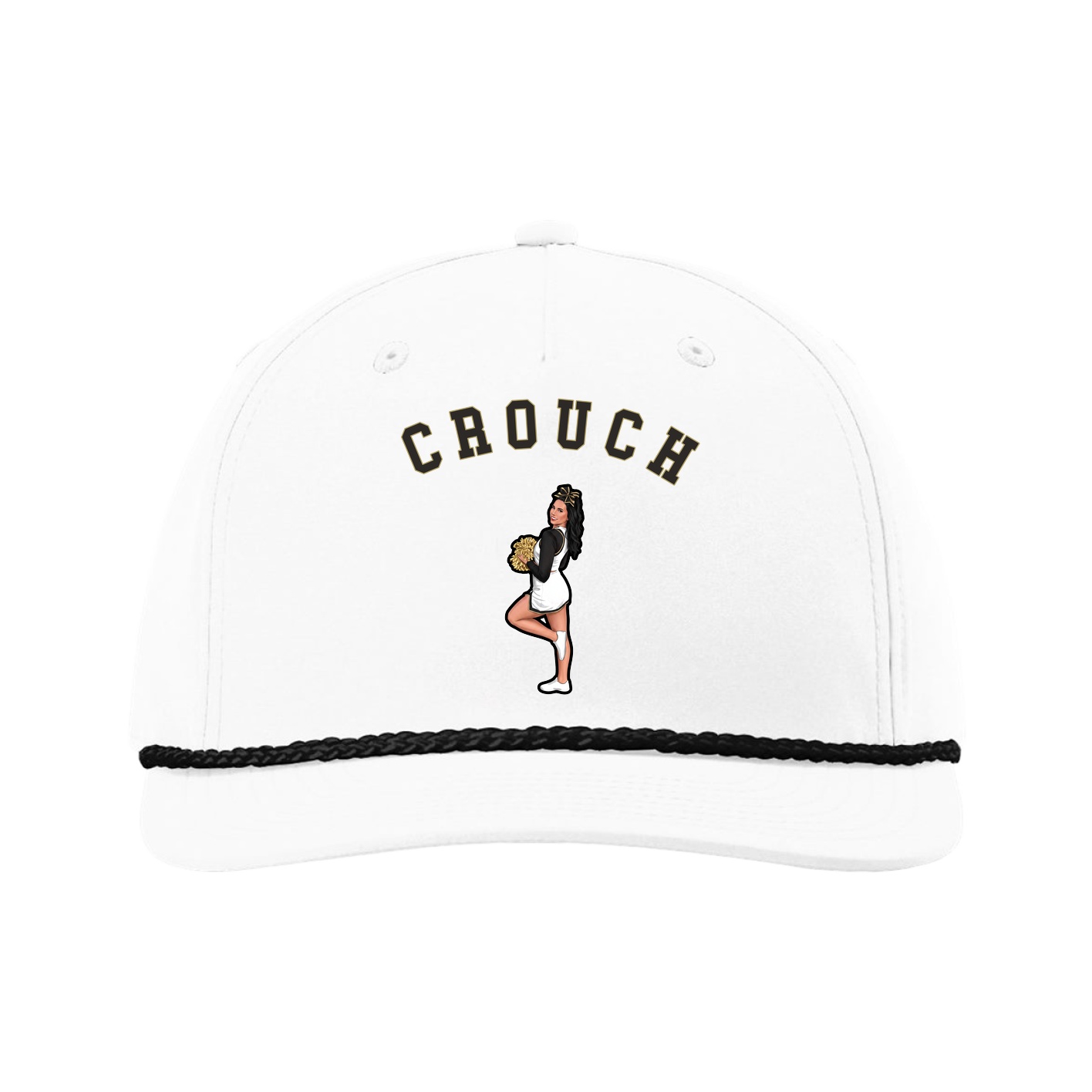 Five-Panel Classic Rope Cap — Shirsey Arch in White