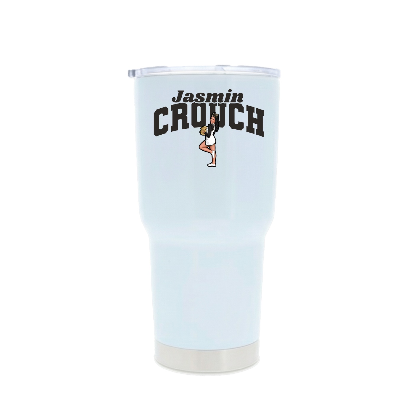 30oz Stainless Steel Tumbler — Signature Arch in White