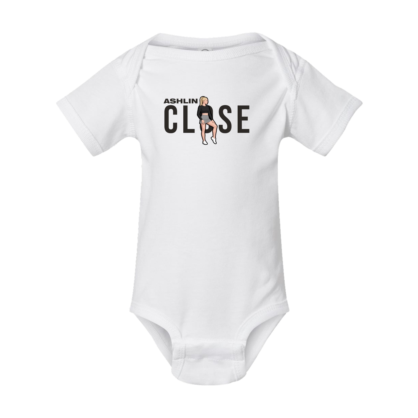 Baby Onesie — Player Name in White