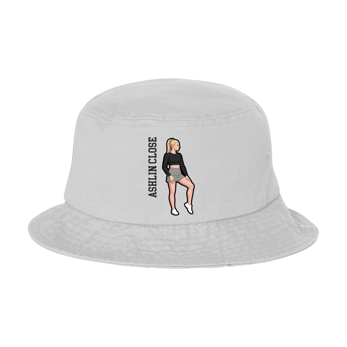 Bucket Cap — Name Vertical in White