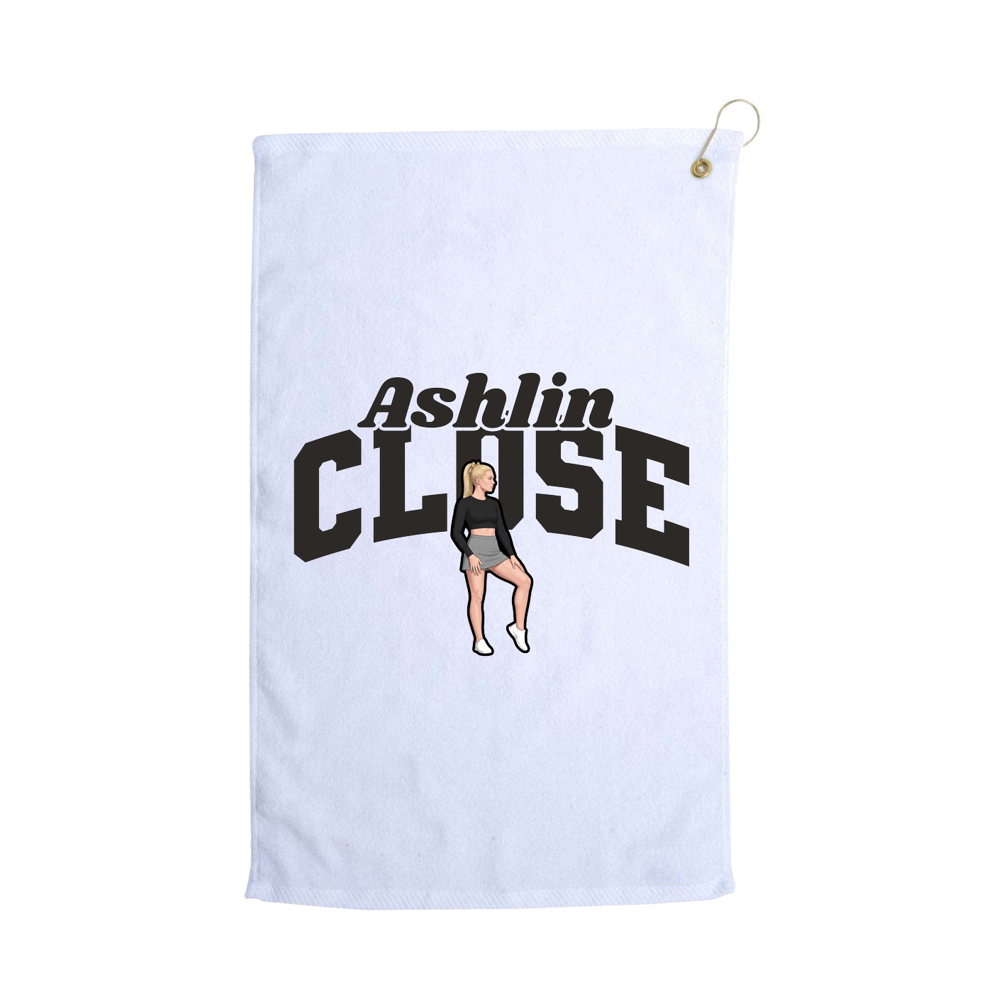 Golf Towel — Signature Arch in White