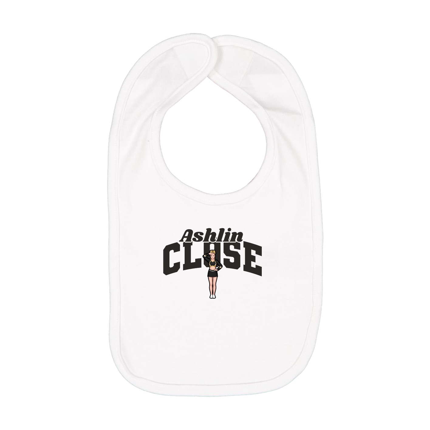 Infant Bib — Signature Arch in White