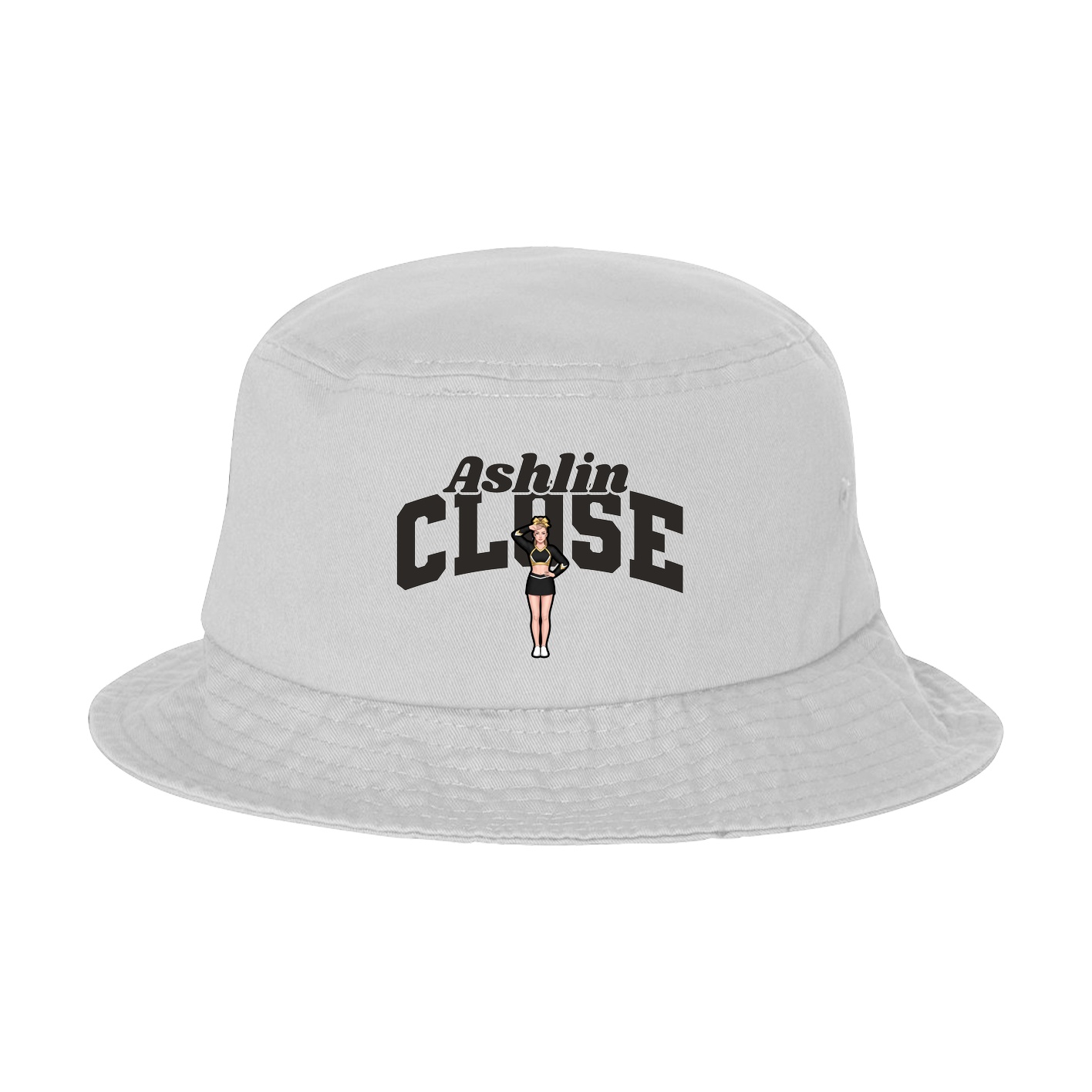 Bucket Cap — Signature Arch in White