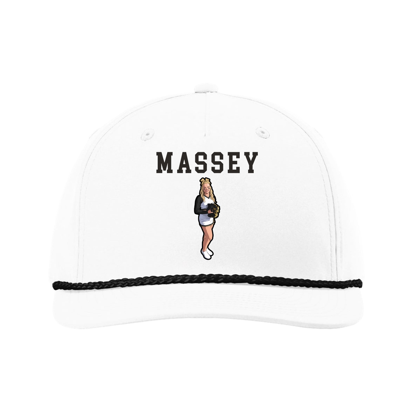 Five-Panel Classic Rope Cap — Shirsey in White