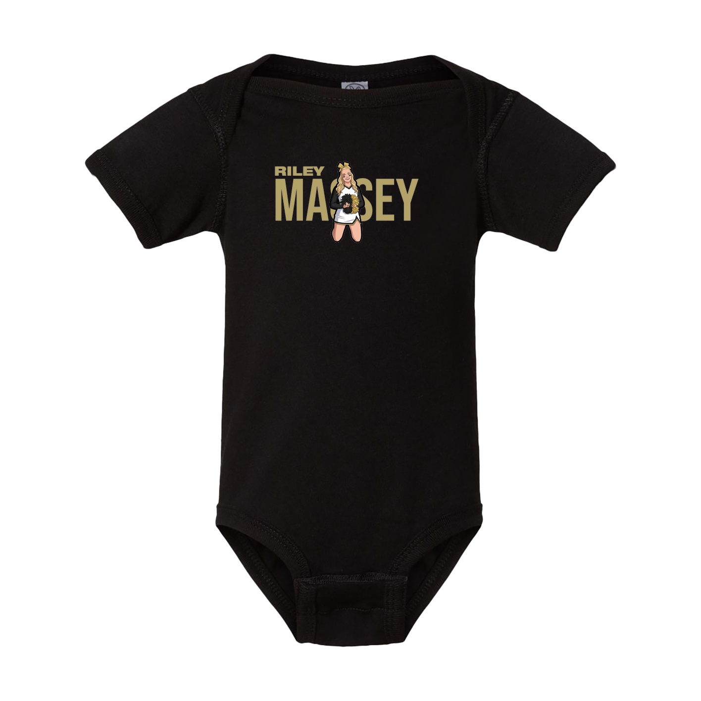 Baby Onesie — Player Name in Black