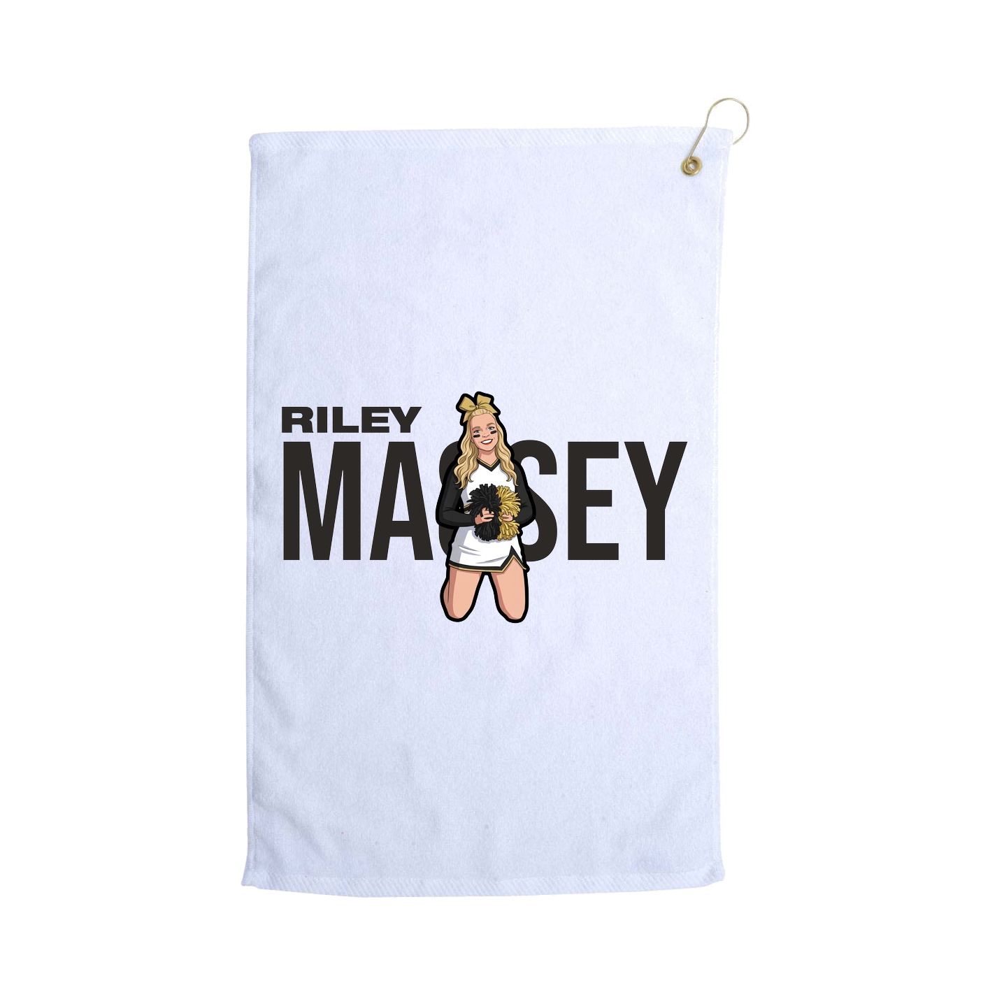 Golf Towel — Player Name in White