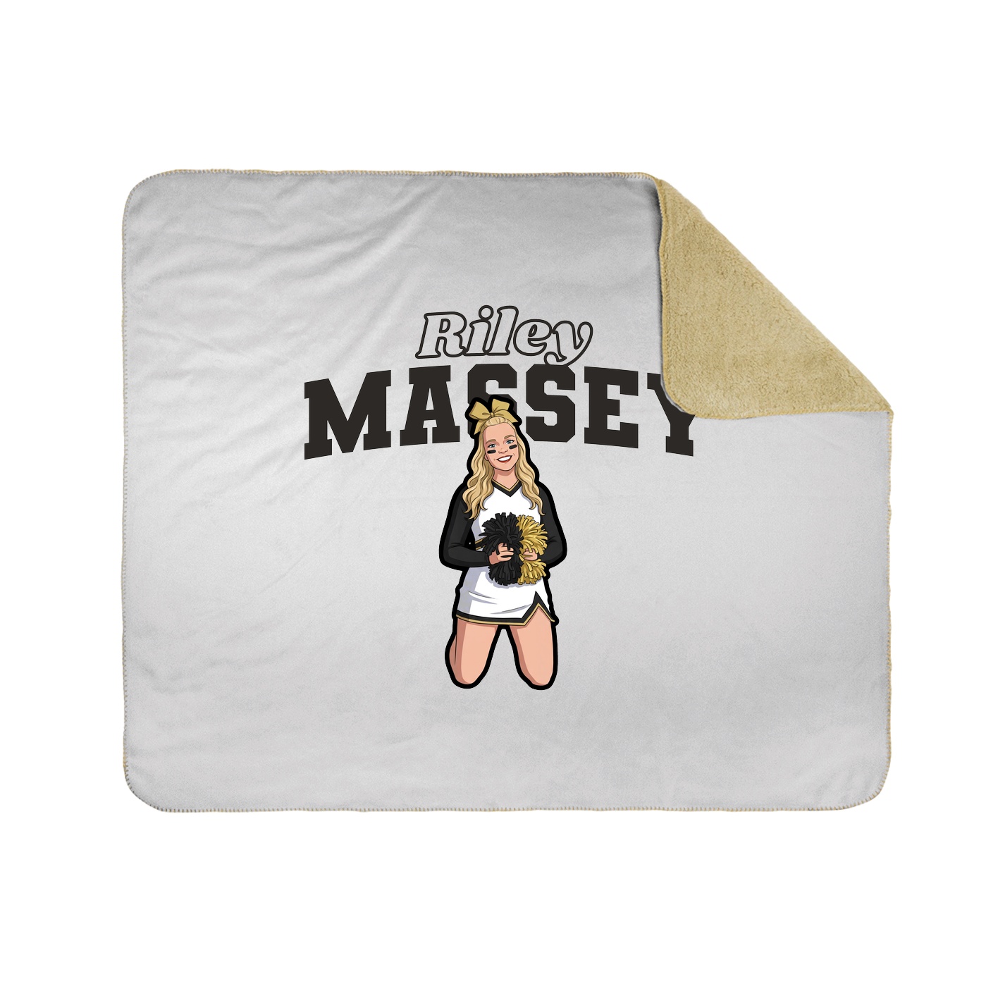 Throw Blanket — Name Arch in White