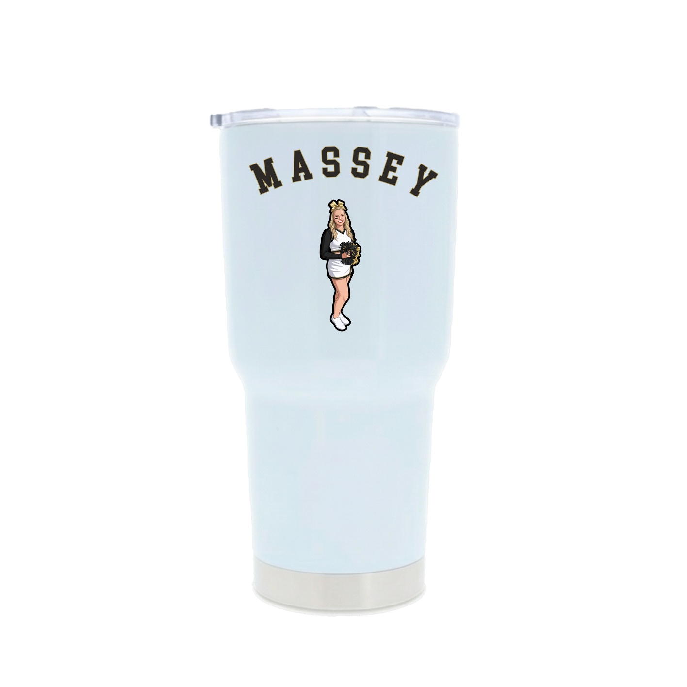 30oz Stainless Steel Tumbler — Shirsey Arch in White